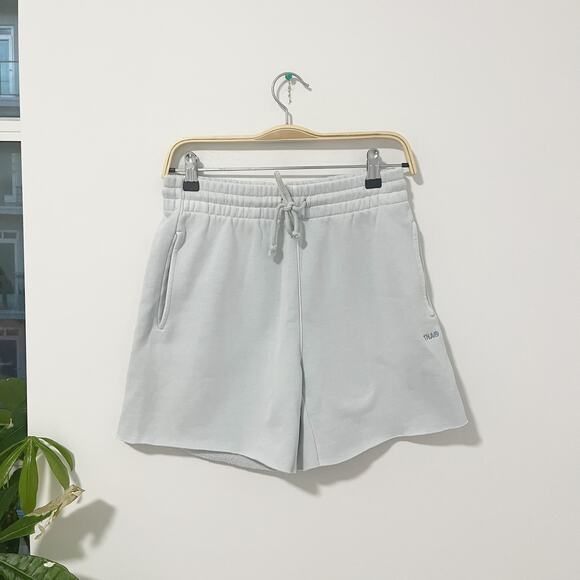 Aritzia Tna Sweatfleece Blue Boyfriend Sweat Shorts Size XS - Picture 1 of 5